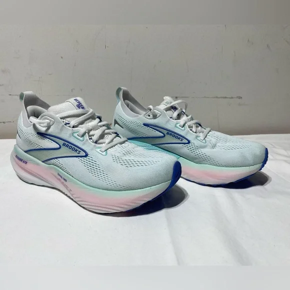 Brooks Women's Glycerin GTS 22 Running Shoe 10.5 White Limpet Shell Amparo Blue - Picture 6 of 16